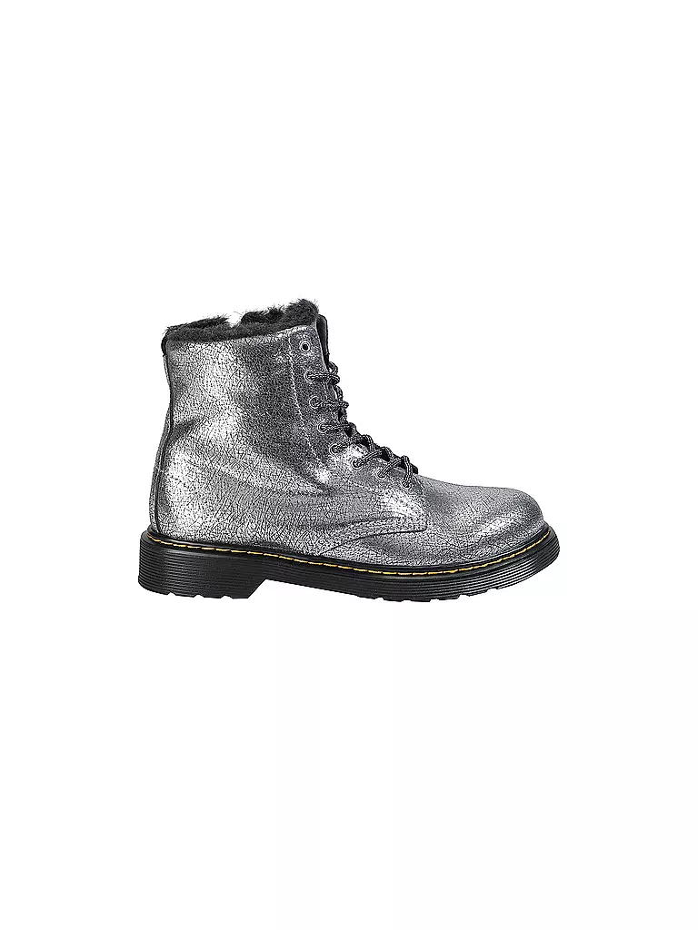 DR. MARTENS Madchen Schnurboots 1460 Y SERENA FOIL silber
